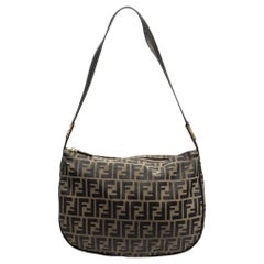 Used Fendi Brown Zucca Shoulder Bag