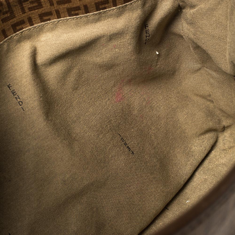 Fendi Brown Zuccachino Coated Canvas and Leather Trim Shopper Tote 10