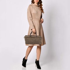 Fendi Brown Zucchinno Fabric and Leather Satchel