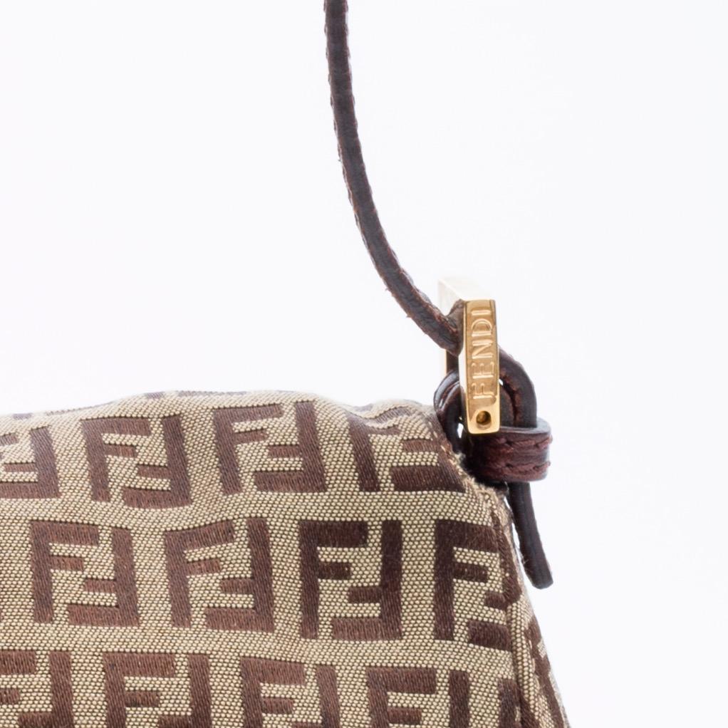Women's or Men's Fendi Brown Zucchino Mini Mama Baguette Bag