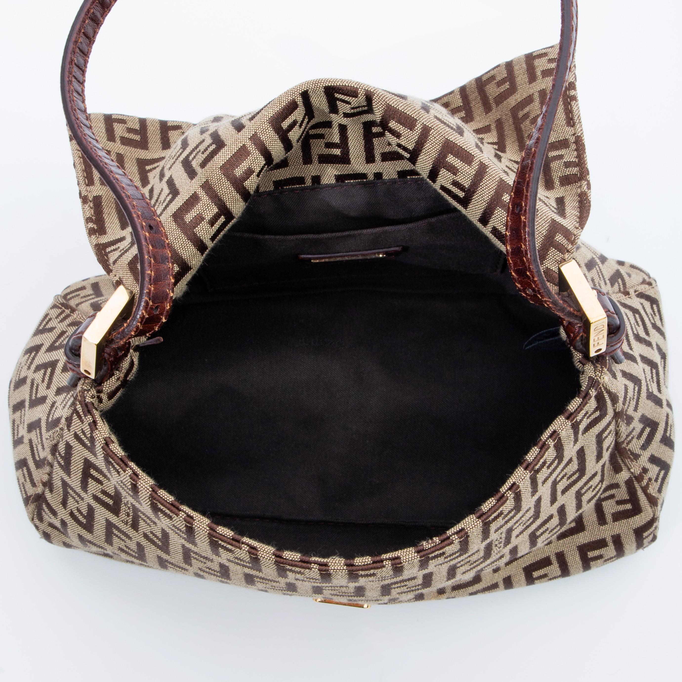 Fendi Brown Zucchino Mini Mama Baguette Bag 1