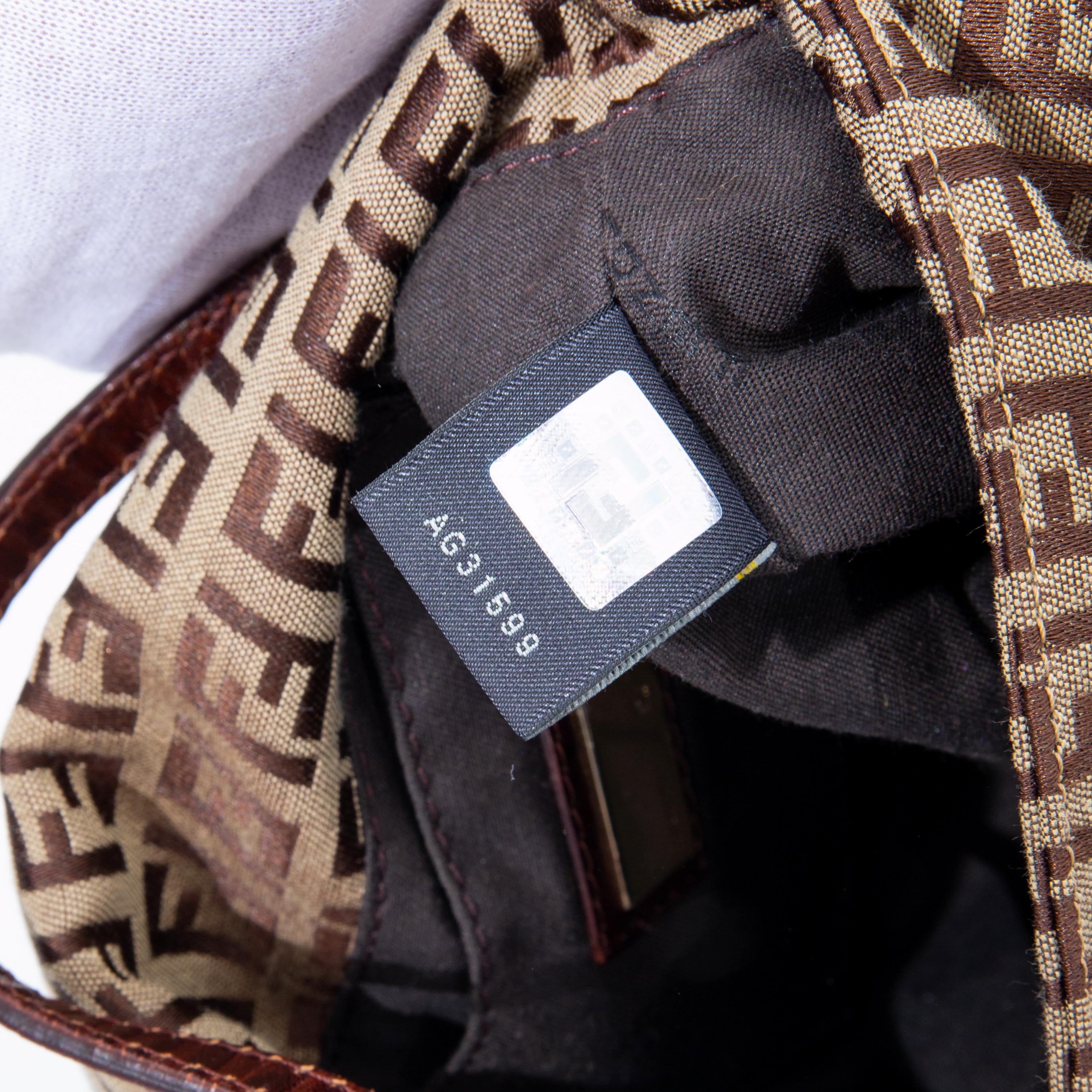 Fendi Brown Zucchino Mini Mama Baguette Bag 2