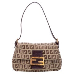 Fendi Brown Zucchino Mini Mama Baguette Bag