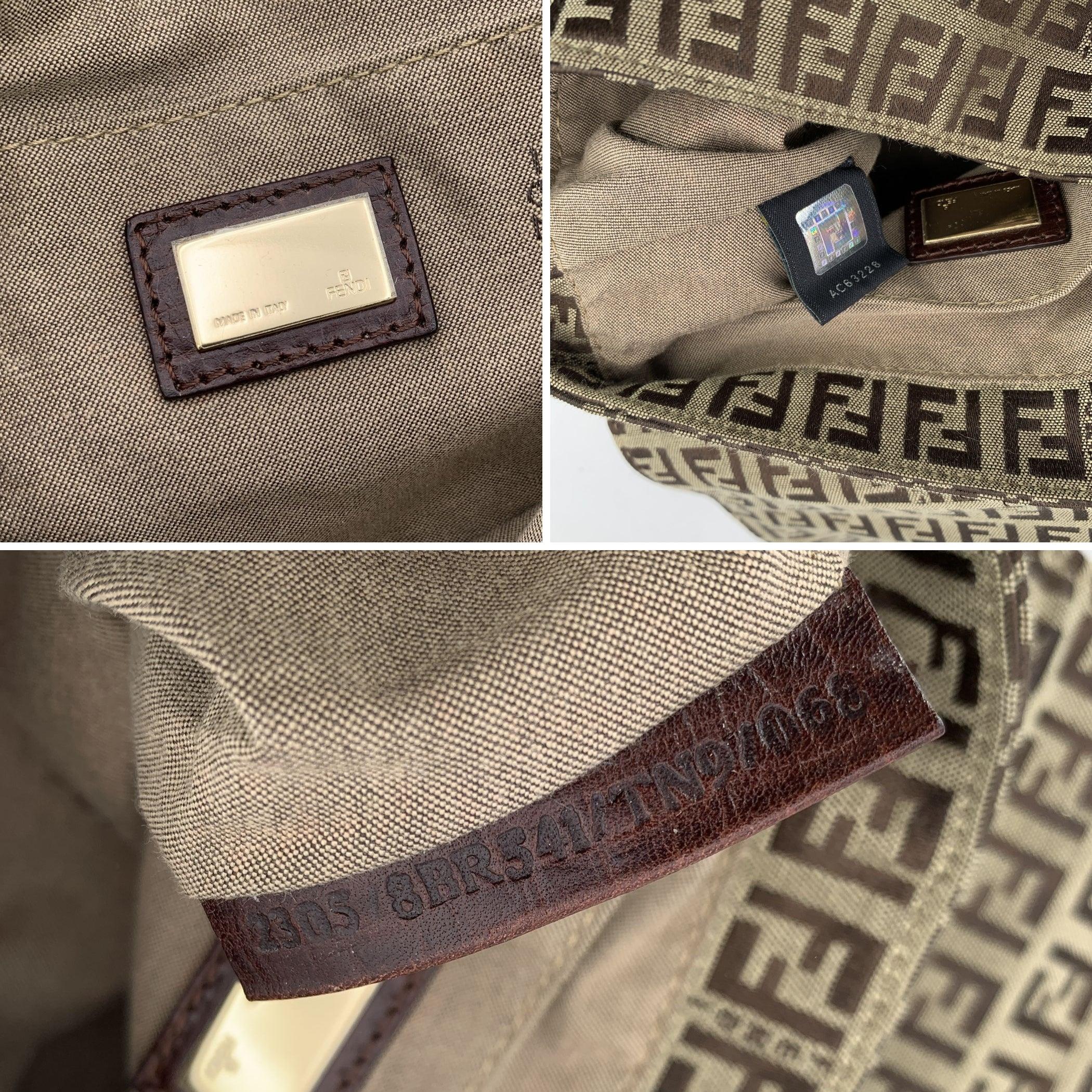 Fendi Borsa a tracolla in tela Monogram Marrone Zucchino in vendita 1
