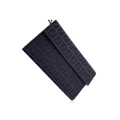 Fendi Brown Zucchino Monogram Canvas Flap Wallet Coin Purse