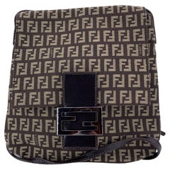 Fendi Brown Zucchino Monogram Canvas Messenger Bag