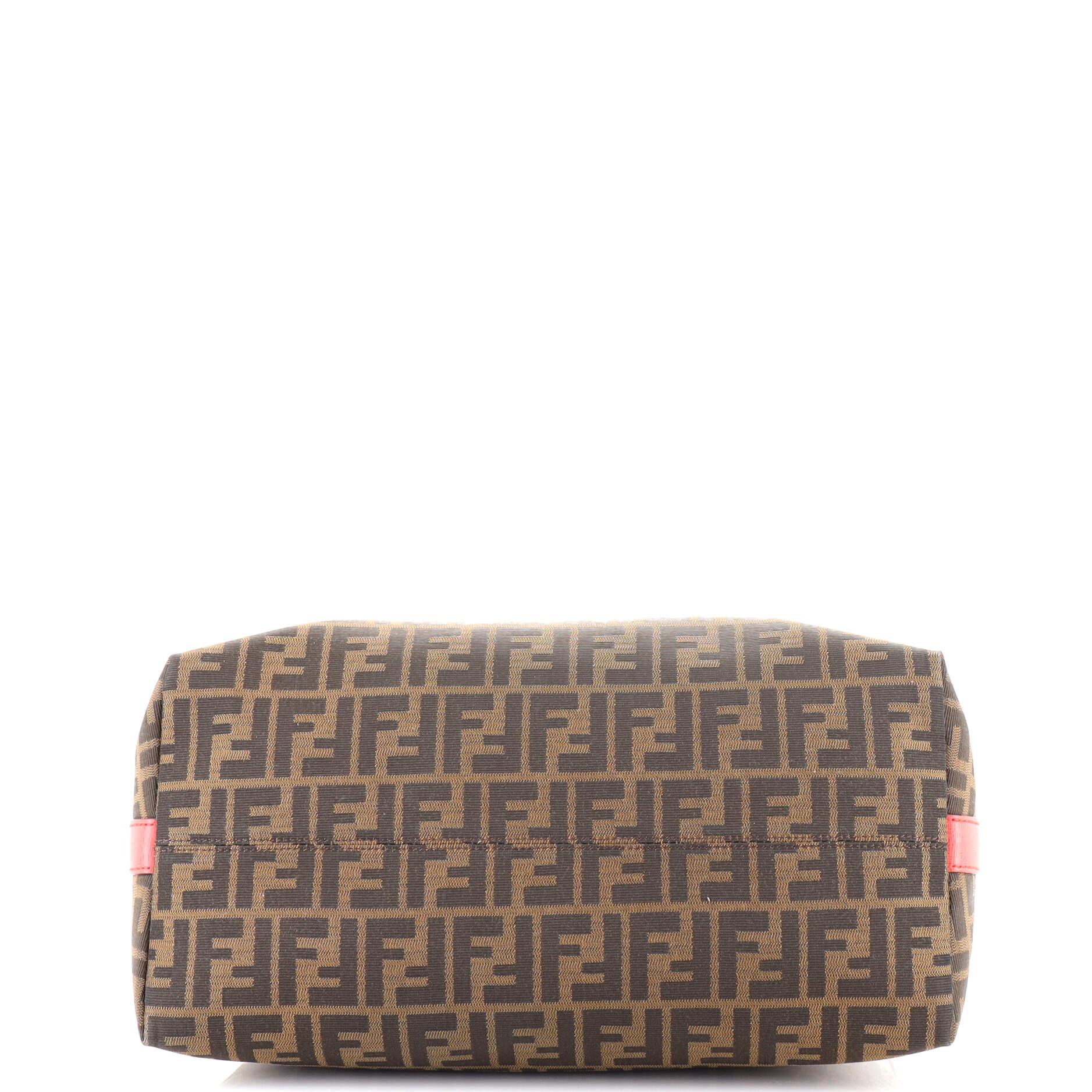 Fendi Buckle Strap Hobo Zucca Canvas Large In Good Condition In NY, NY