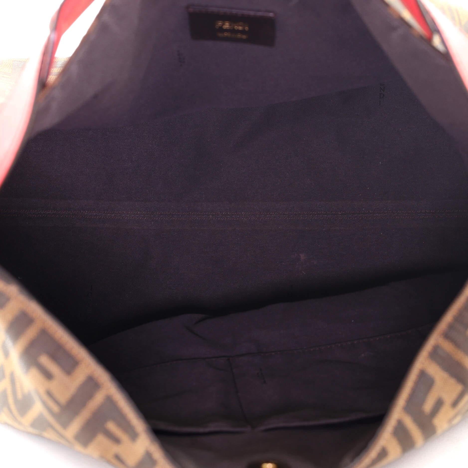 Women's or Men's Fendi Buckle Strap Hobo Zucca Canvas Large