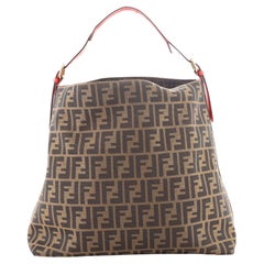 Fendi Buckle Strap Hobo Zucca Canvas Large