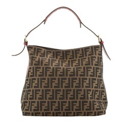Fendi Buckle Strap Hobo Zucca Canvas Small