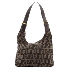 Fendi Schnallenriemen Hobo Zucca Segeltuch klein