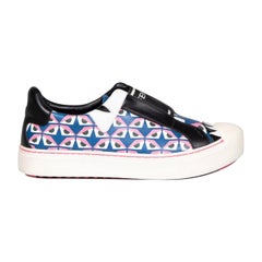 Fendi Bug Eye Print Leather Slip On Trainers Size IT 36