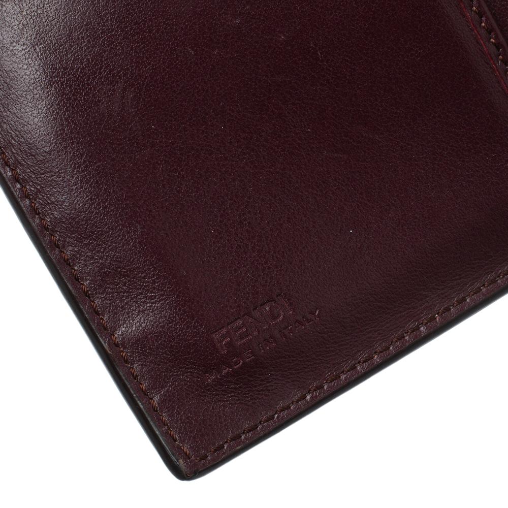 Fendi Burgundy Leather By The Way Wallet 2