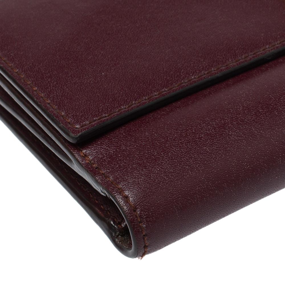 Fendi Burgundy Leather By The Way Wallet 5