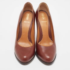 Fendi Burgundy Leather Pumps Size 39