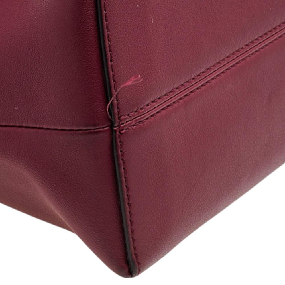 Women's Fendi Burgundy Leather Small By The Way Shoulder Bag