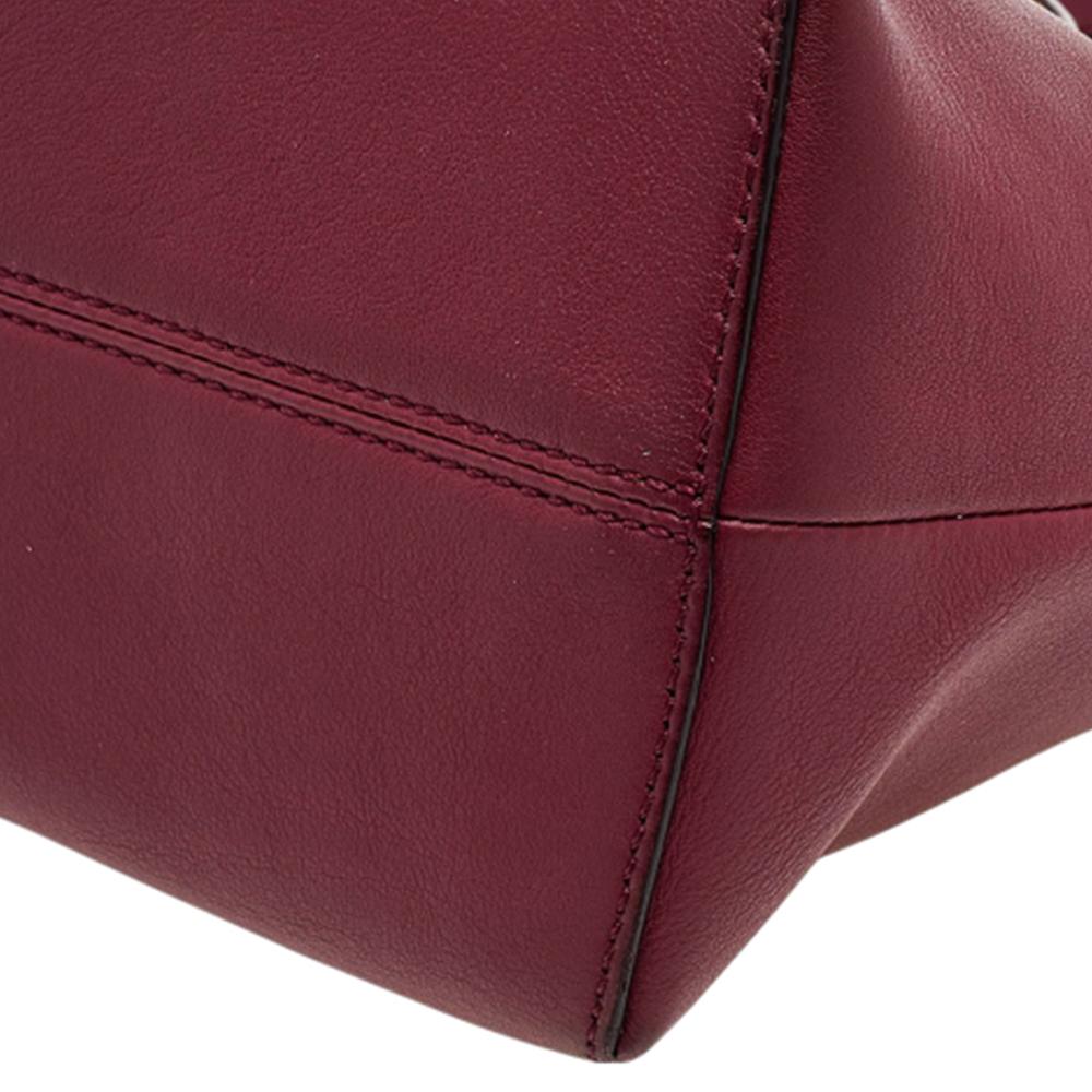 Fendi Burgundy Leather Small By The Way Shoulder Bag 1