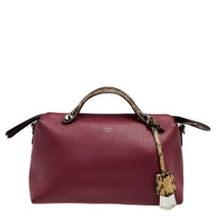 Fendi Burgundy Leder Kleine By The Way Umhängetasche