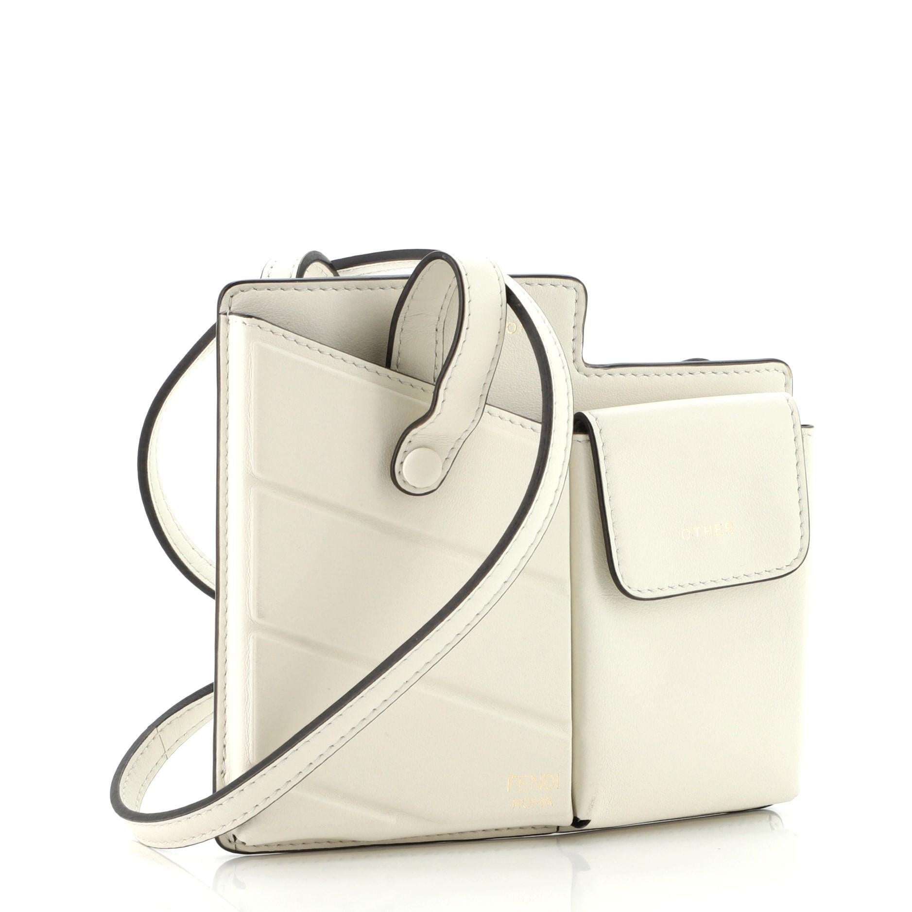 Fendi Bustine 2 Pockets Crossbody Bag Leather Mini at 1stDibs