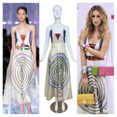 Fendi by Karl Lagerfeld for Fendi, abito in seta vintage per la passerella del 2008, Editoriale
