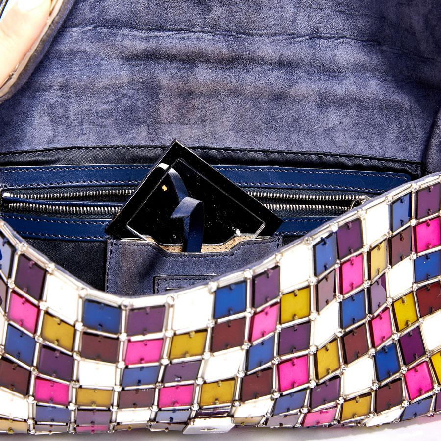 FENDI By Karl Lagerfeld Baguette Bag in Multicolored Crystals 4