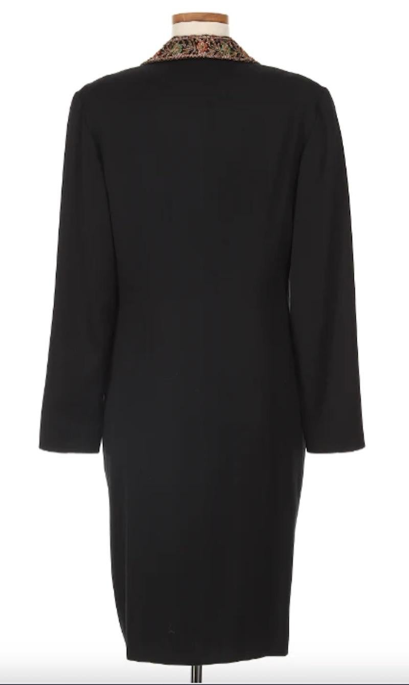 Fendi by Karl Lagerfeld Black Blazer Dress with Embellishments. Lagerfeld's time at Fendi is forever revered; his innovation left an indelible mark. This classic & sophisticated blazer dress is the perfect look to elevate your winter wardobe.