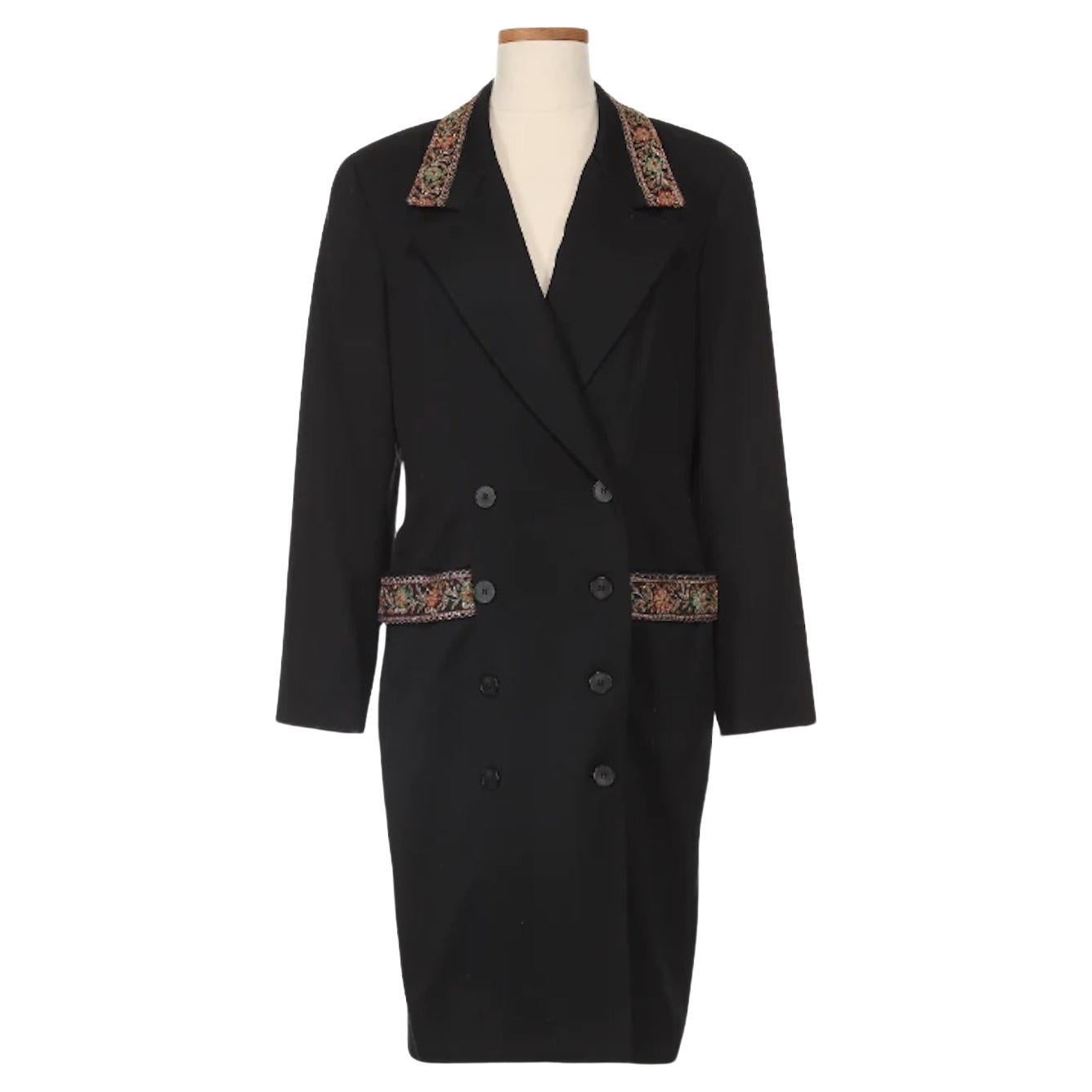 Fendi par Karl Lagerfeld - Robe blazer noire avec ornements en vente