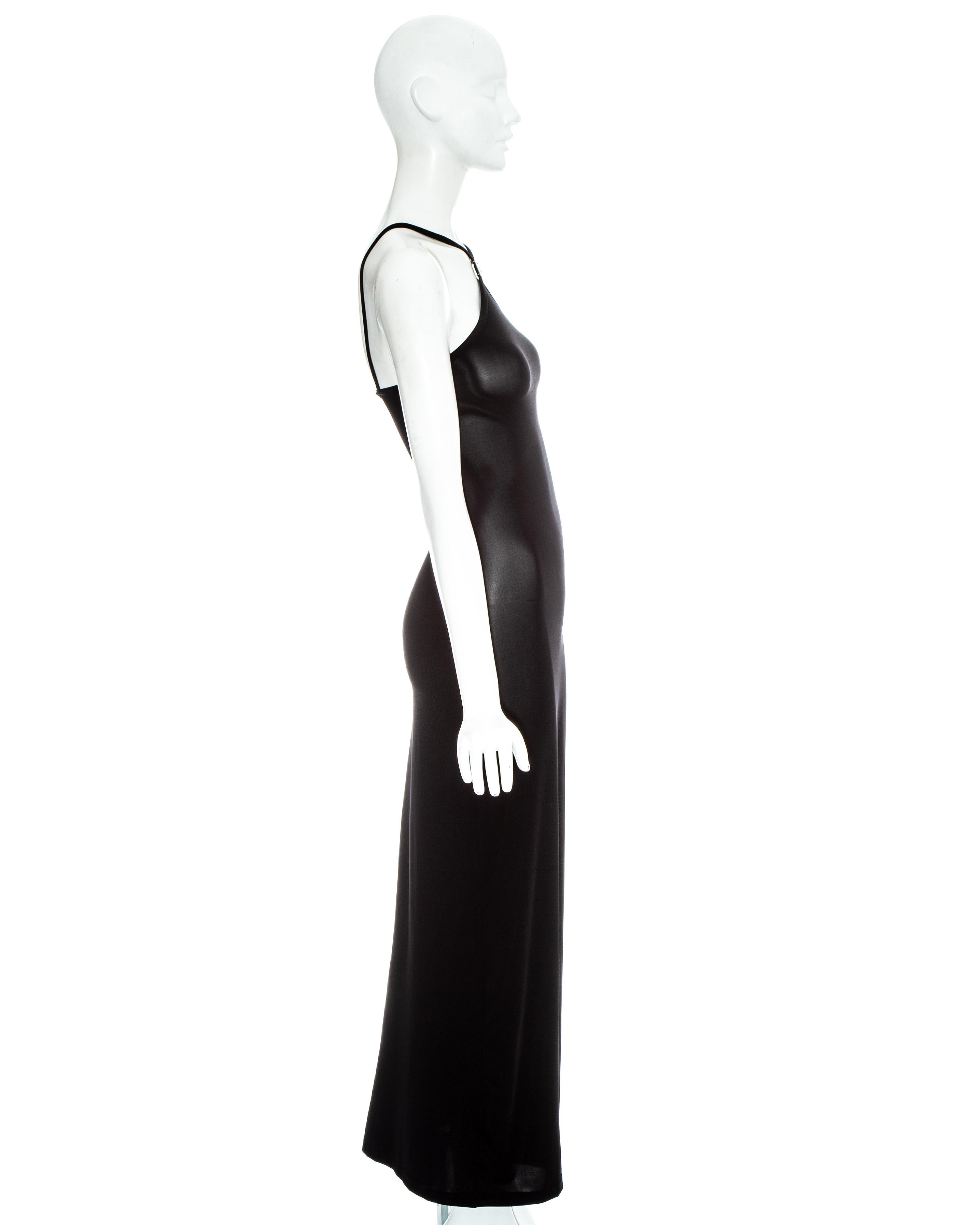 Black Fendi by Karl Lagerfeld black lycra maxi dress, ss 1997