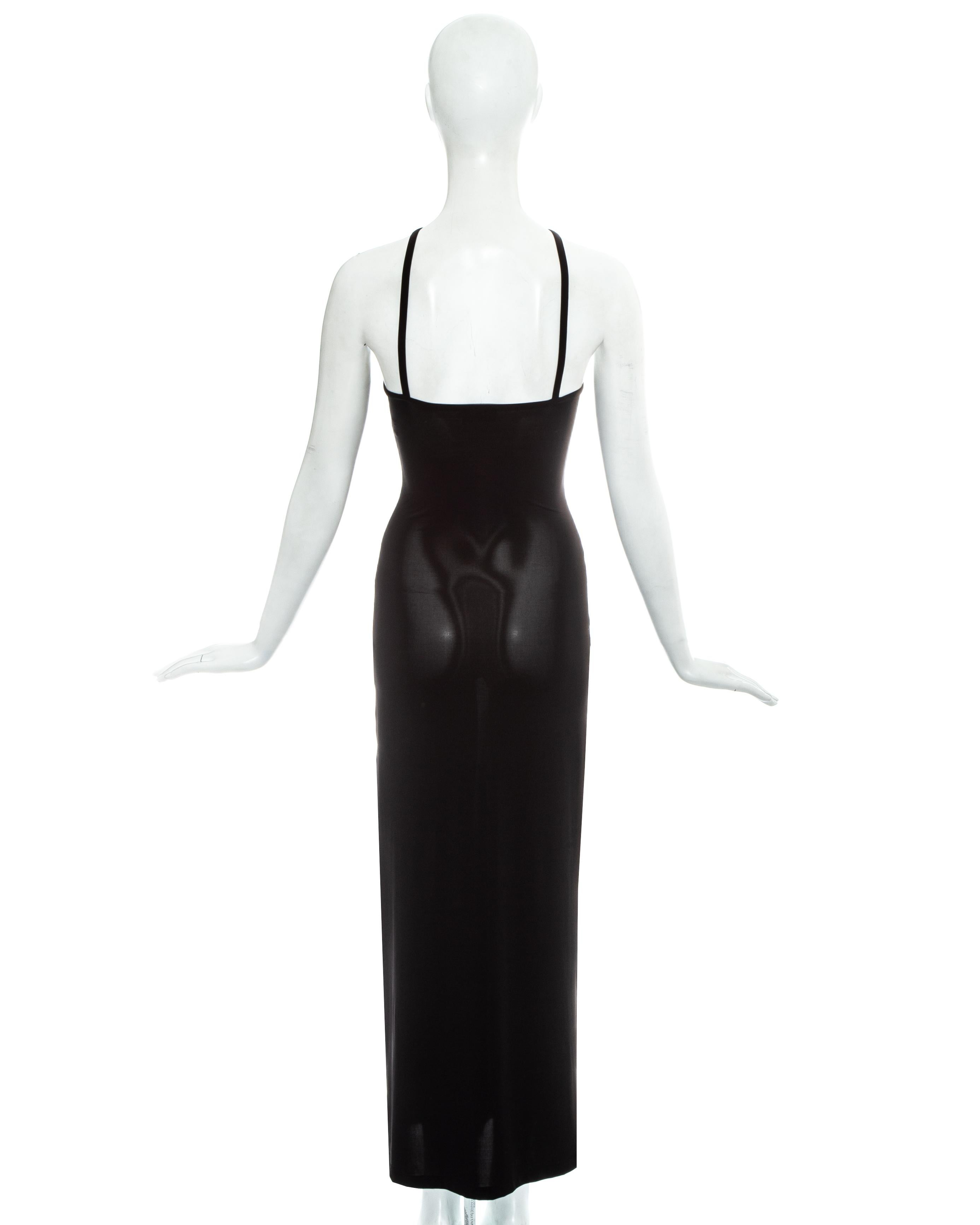 Fendi by Karl Lagerfeld black lycra maxi dress, ss 1997 In Excellent Condition In London, GB