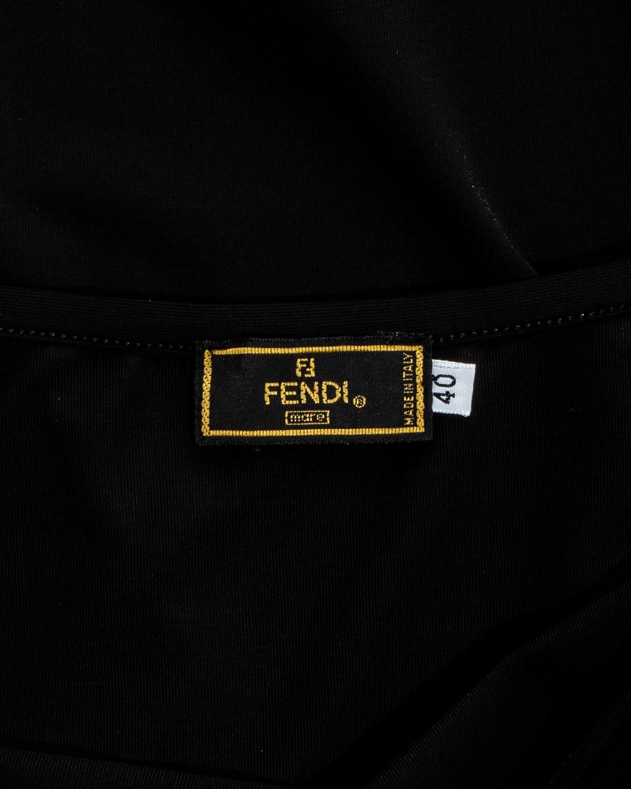 Fendi by Karl Lagerfeld black lycra maxi dress, ss 1997 at 1stDibs ...