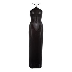Fendi by Karl Lagerfeld black lycra maxi dress, ss 1997