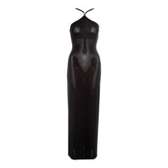 Fendi par Karl Lagerfeld - Robe longue en lycra noir, printemps-été 1997