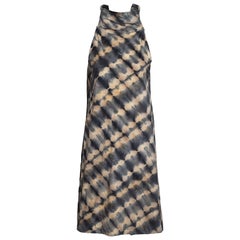 Fendi by Karl Lagerfeld Dyed Ermine Fur 
Organza High Neck Shift Dress, FW 2000