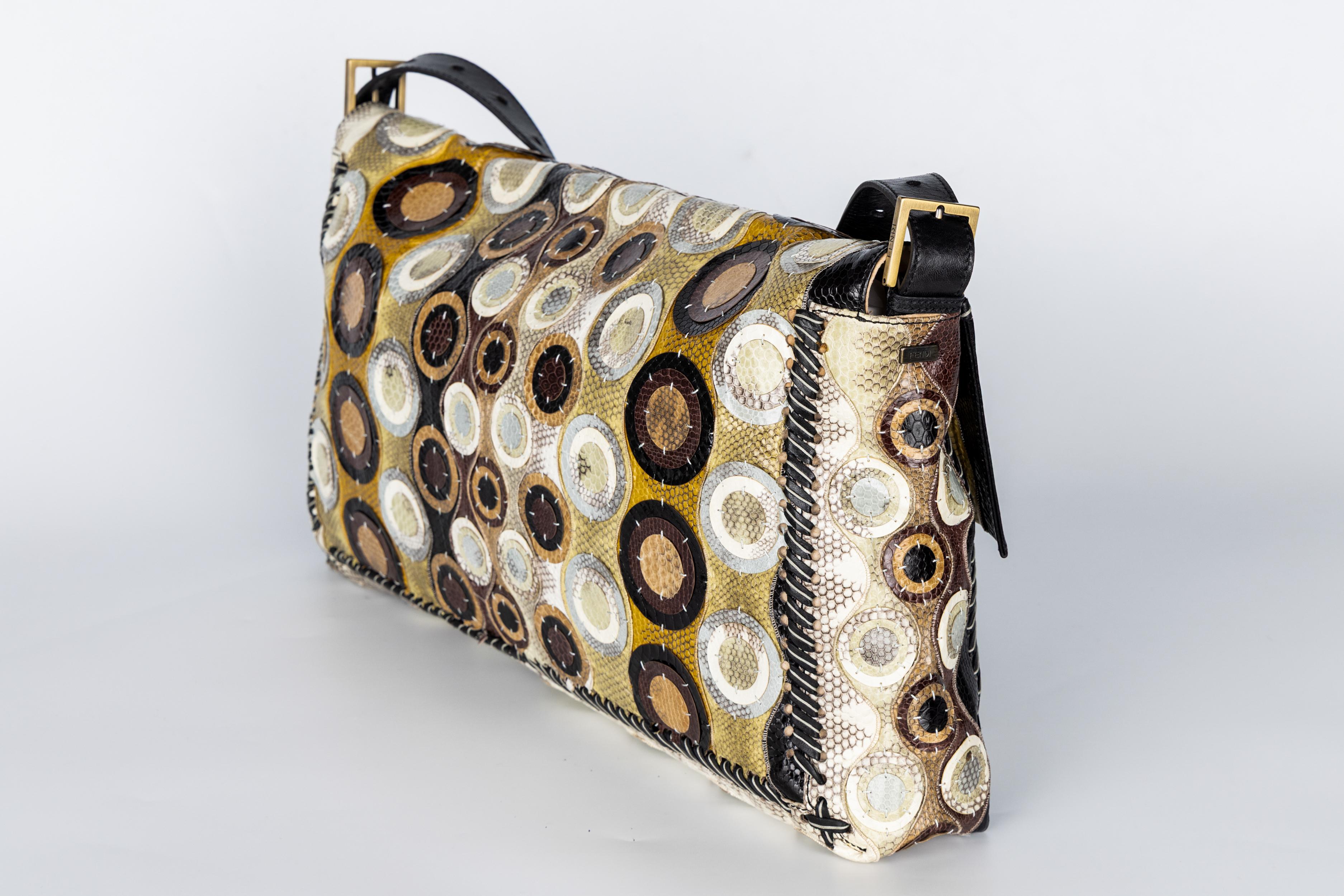 Fendi by Karl Lagerfeld Maxi Baguette Snake Skin Shoulder Bag – Spring 2008 For Sale 2
