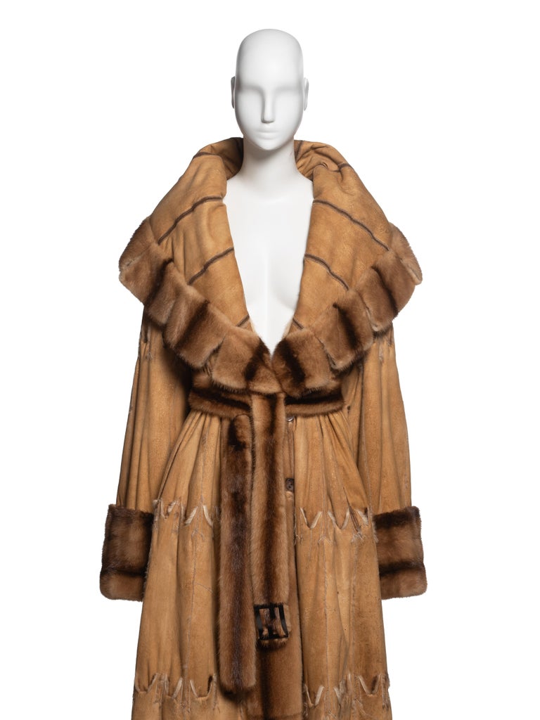 Fendi by Karl Lagerfeld Reversible Mink Fur Full-Length Oversized 