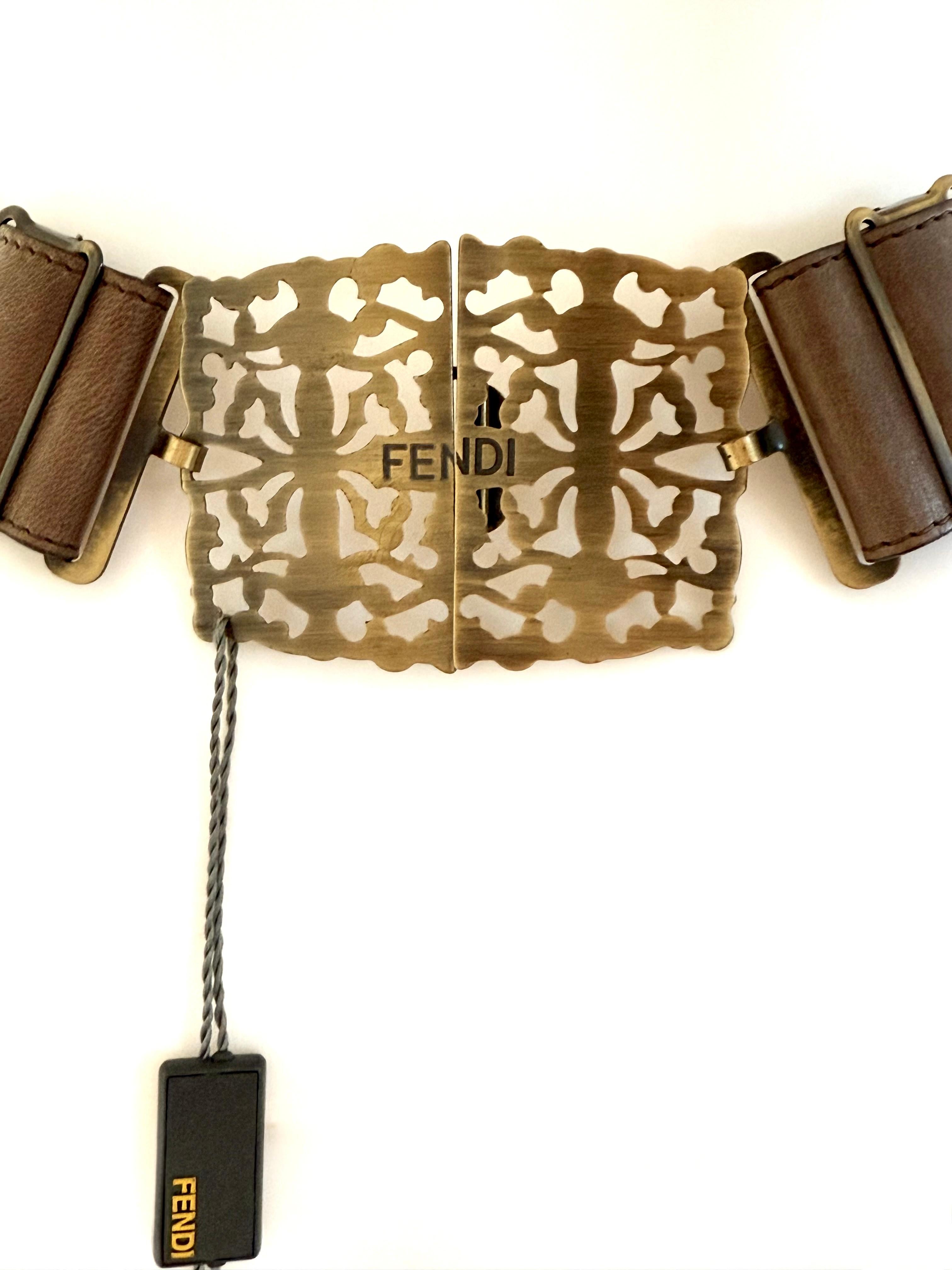 Fendi By KARL Lagerfeld for Fendi: abito in seta con stampa a cerchio e cintura per la sfilata P/E 2008 in vendita 6
