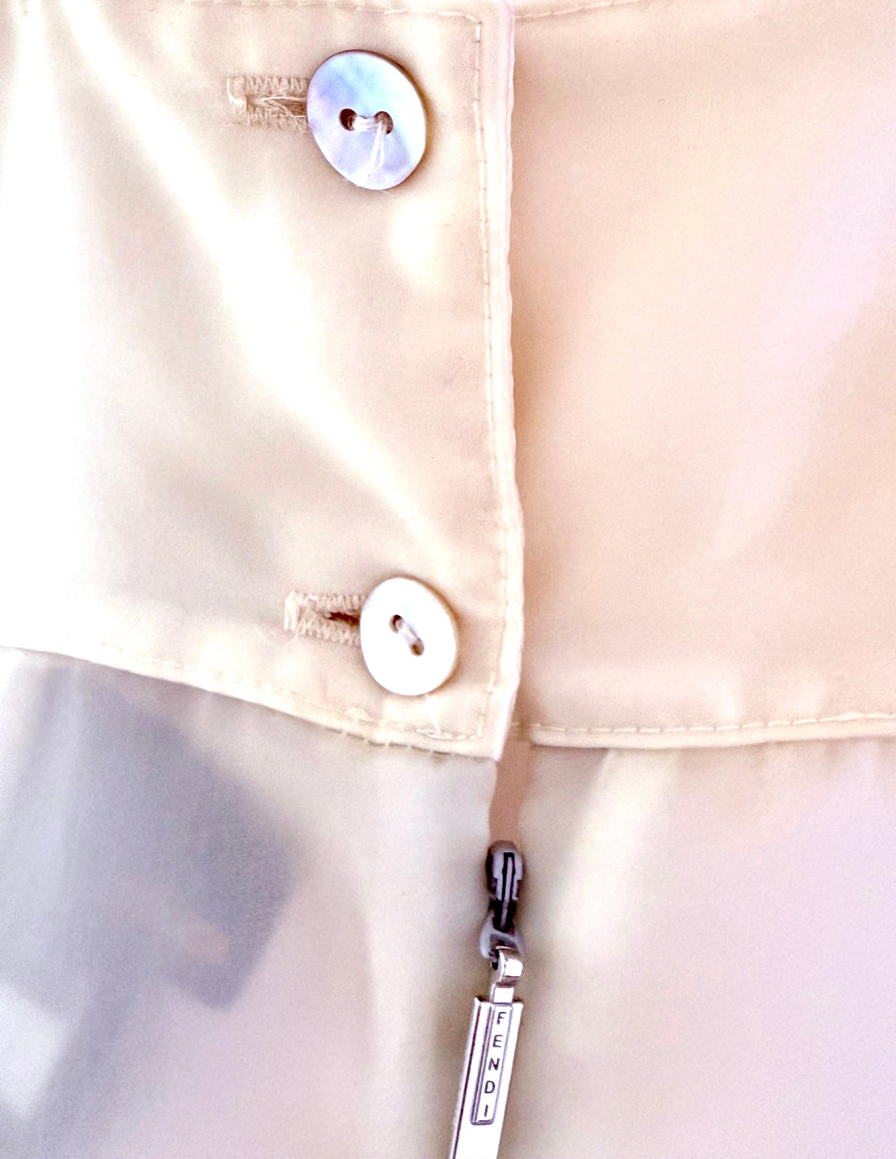 Fendi By KARL Lagerfeld for Fendi: abito in seta con stampa a cerchio e cintura per la sfilata P/E 2008 in vendita 4