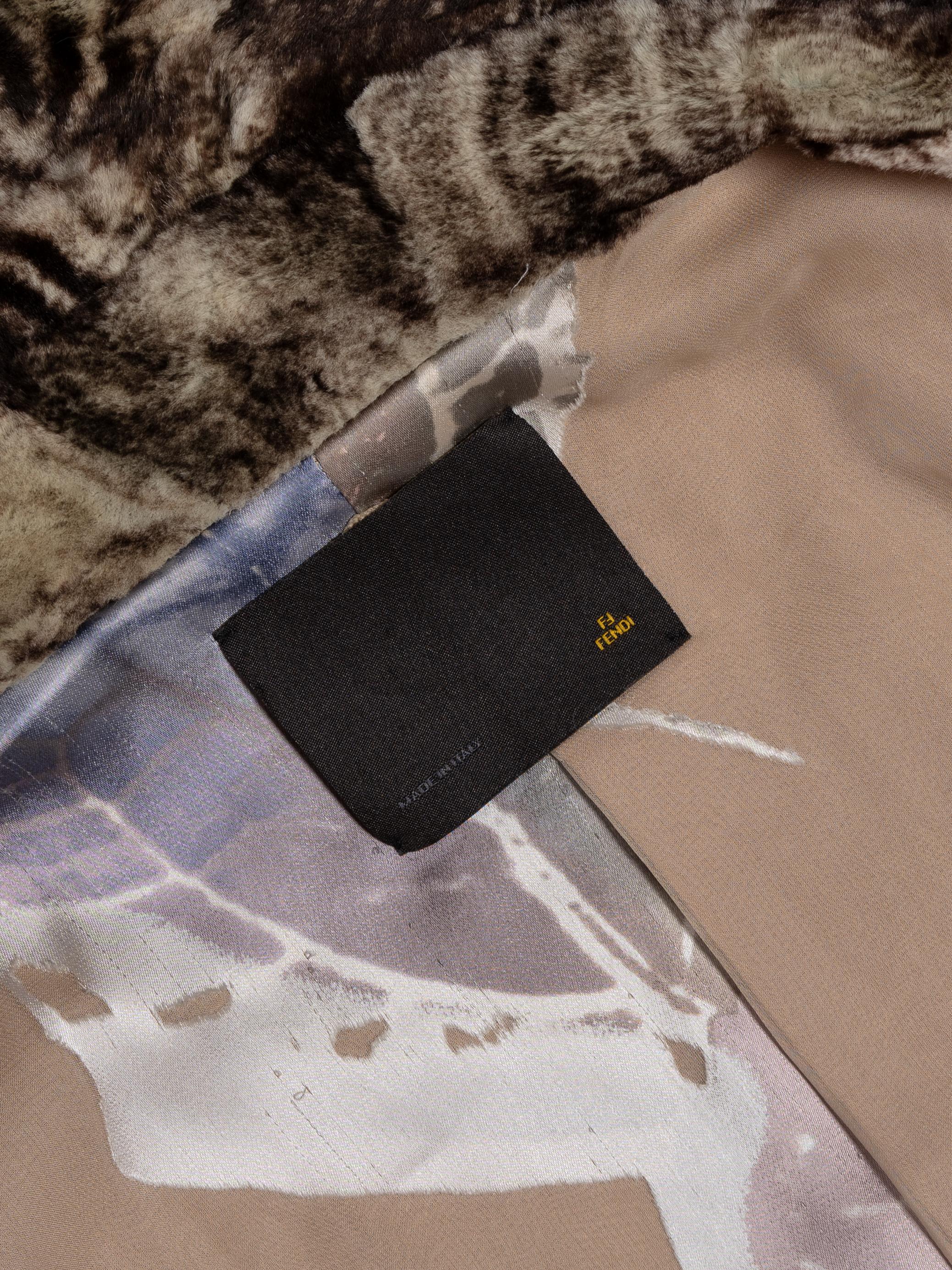 Maxi cappotto in pelliccia di Fendi by Karl Lagerfeld, FW 2002 in vendita 10