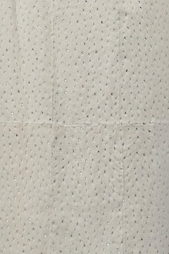 Fendi By Karl Lagerfeld White Fur Skirt With Swarovski Crystals