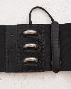 Fendi by Karl Lagerfield Black Leather Waistband