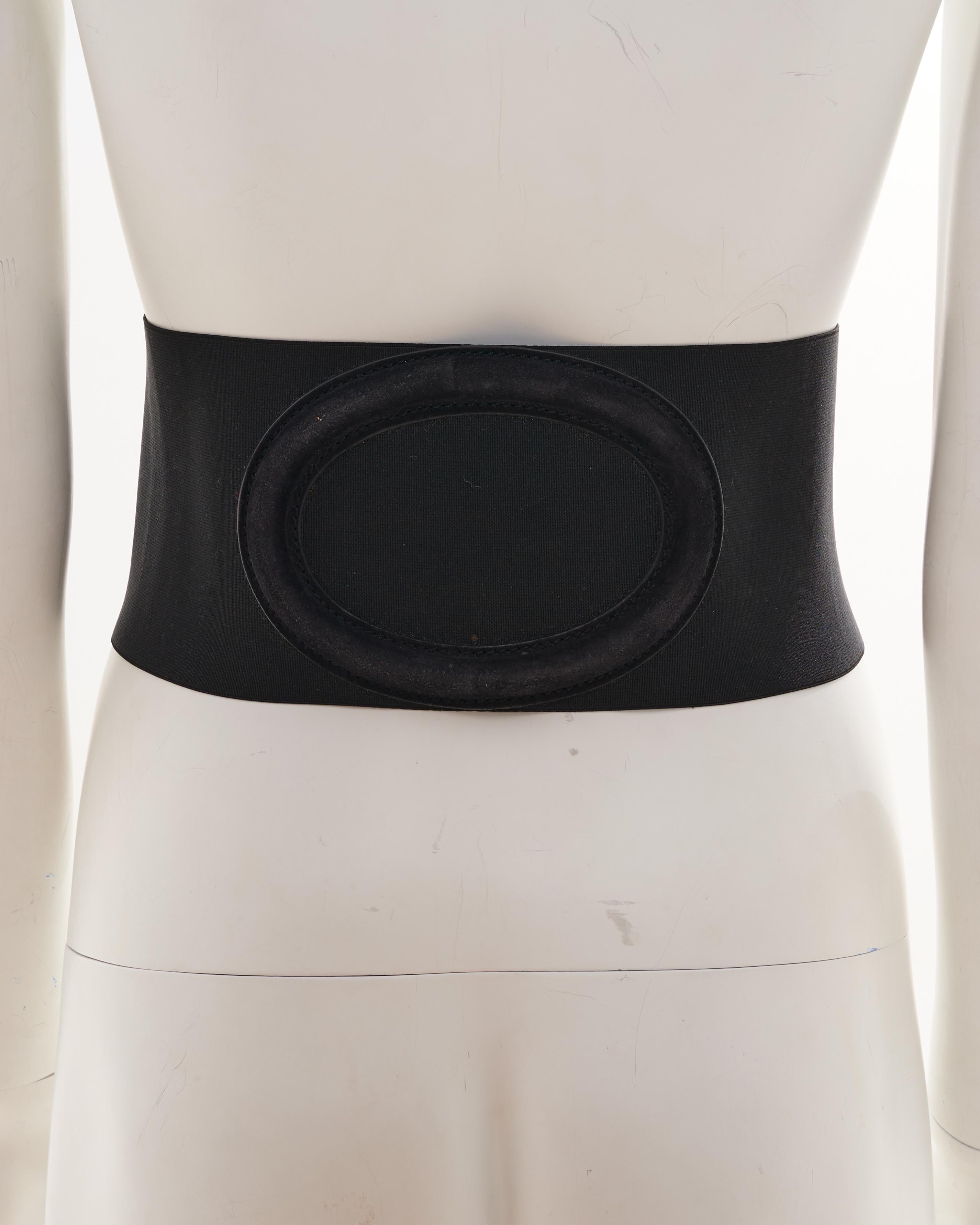 Fendi by Karl Lagerfield Black Leather Waistband in vendita 2