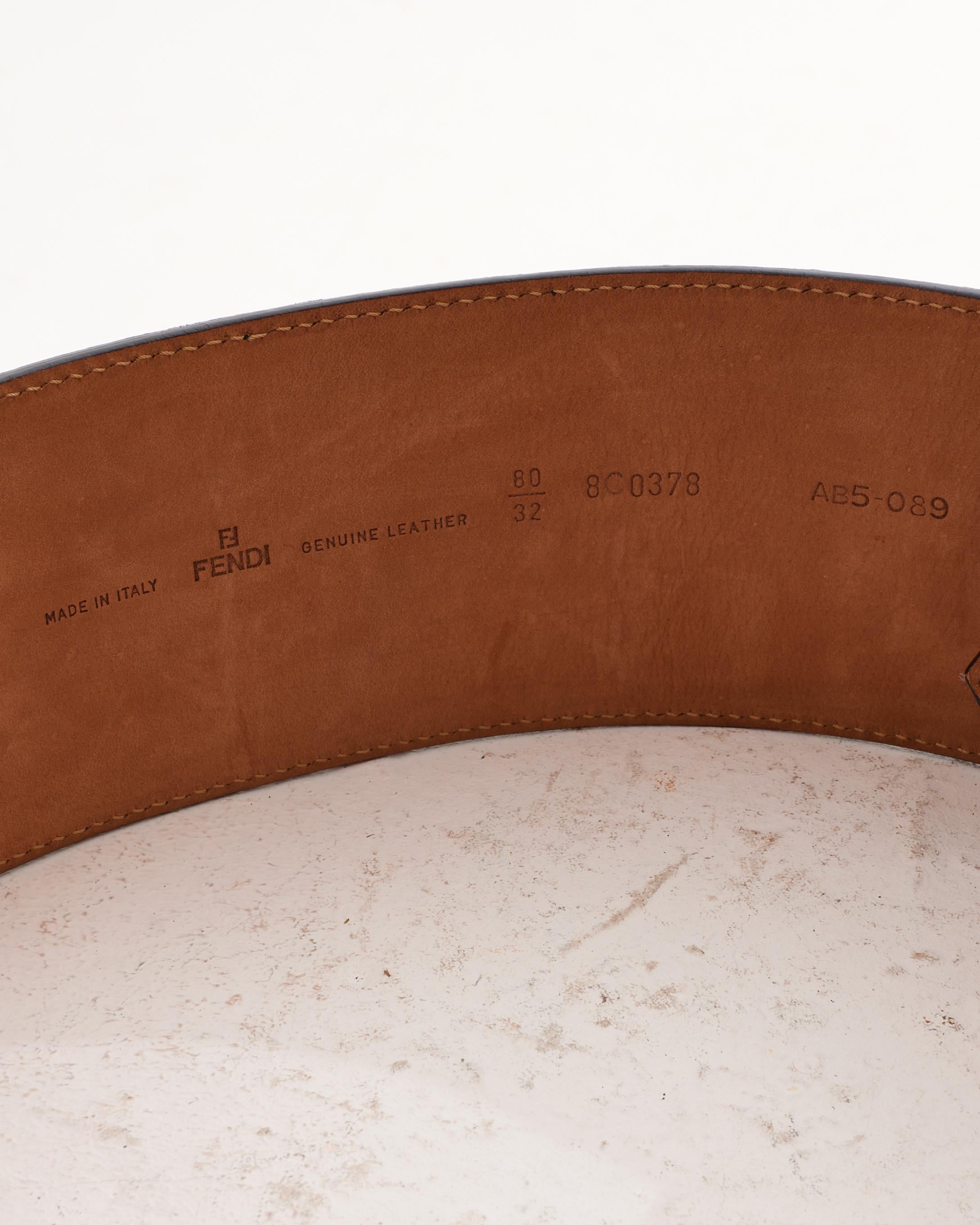 Fendi by Karl Lagerfield Blue and gold Waistband In condizioni ottime in vendita a Milano, IT