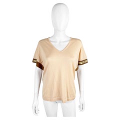Fendi by Karl Lagerfield S/S 2010 Pink V-Neck Embellished Top