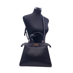 Fendi by Marc Jacobs Black Peekaboo ISeeU Medium Top Handle Bag