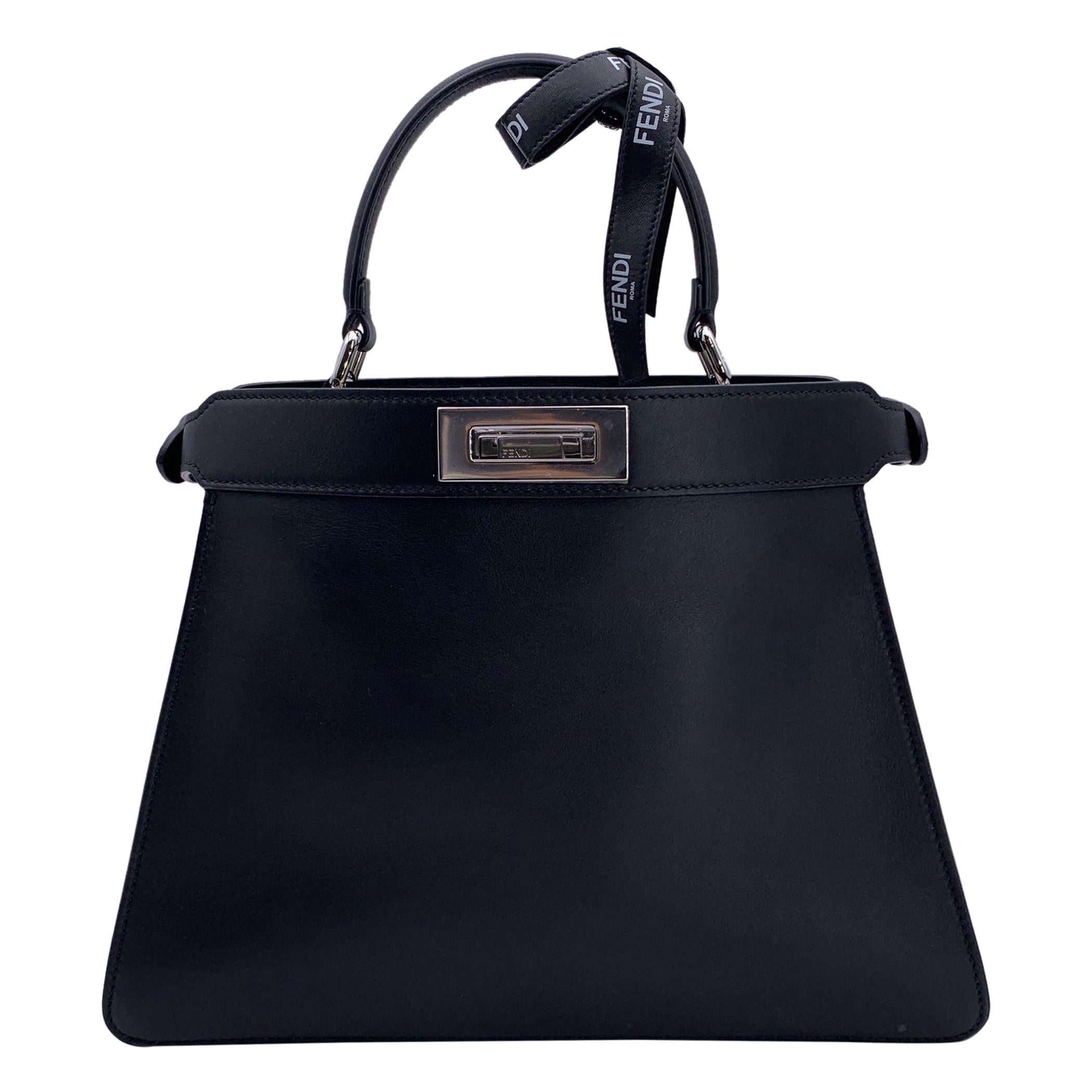 Fendi by Marc Jacobs Black Peekaboo ISeeU Medium Top Handle Bag