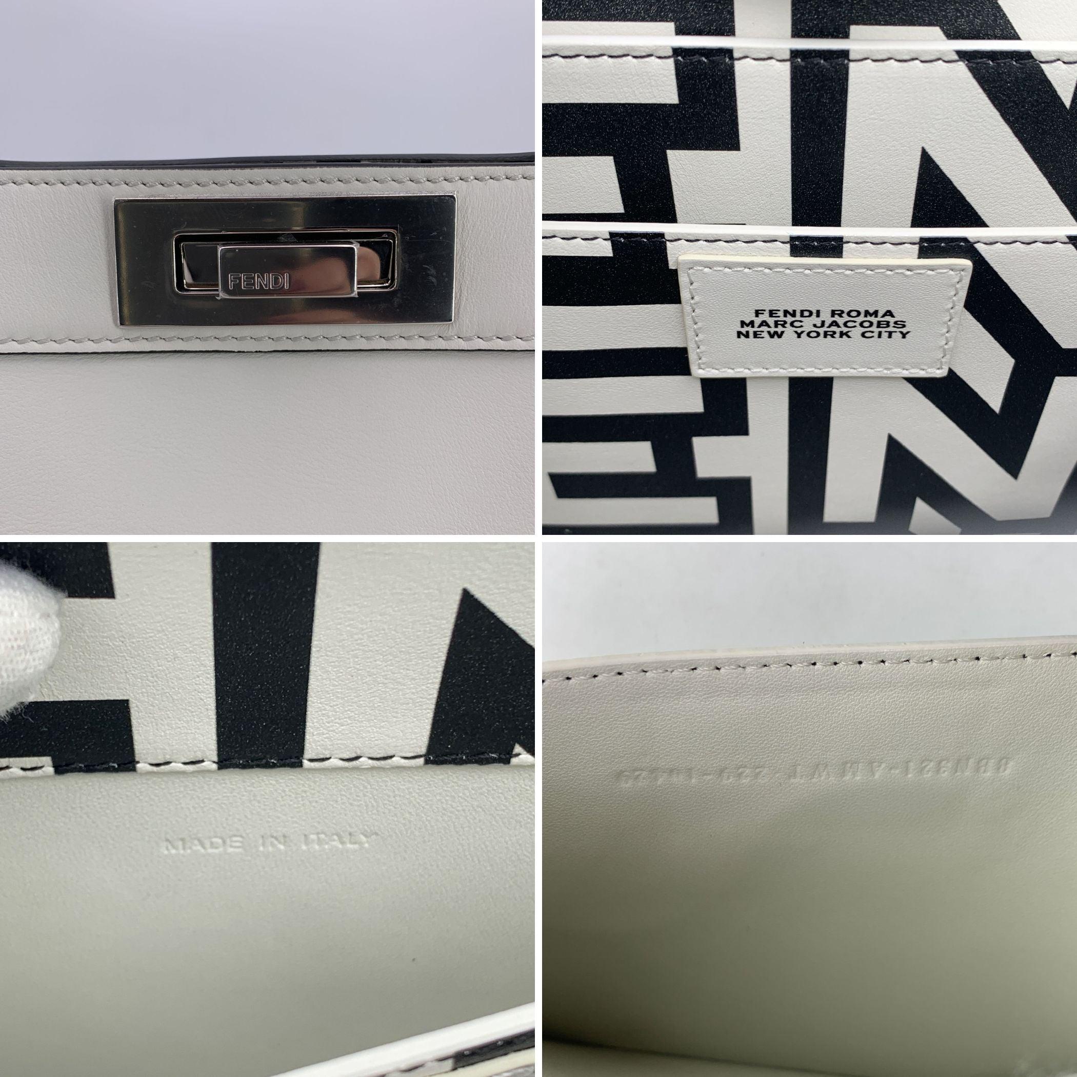 Fendi by Marc Jacobs White Peekaboo ISeeU Medium Top Handle Bag For Sale 1