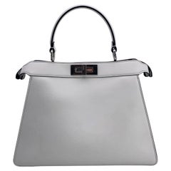 Fendi by Marc Jacobs White Peekaboo ISeeU Medium Top Handle Bag