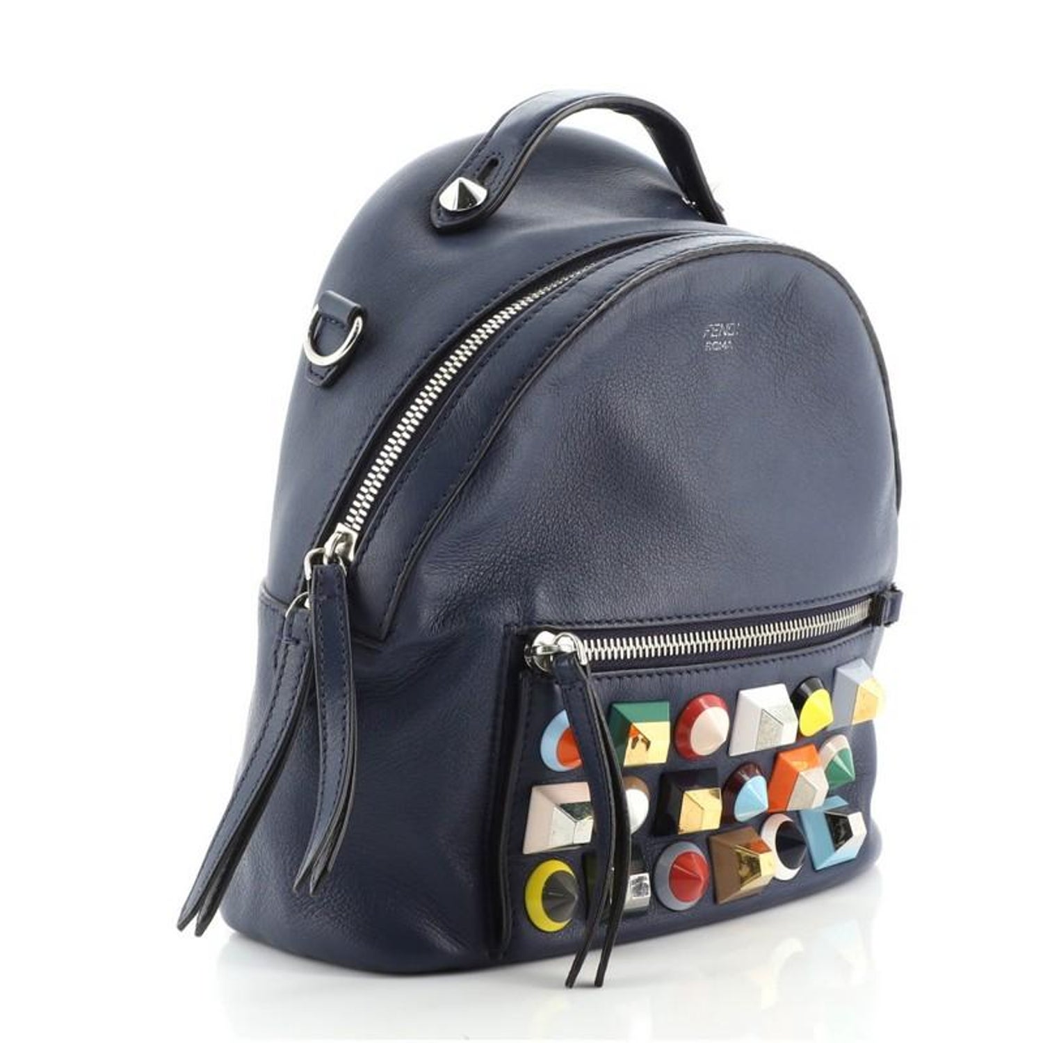 Fendi By The Way Backpack Crossbody Studded Leather Mini at 1stDibs