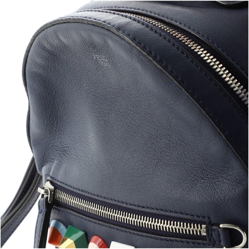 Black Fendi By The Way Backpack Crossbody Studded Leather Mini