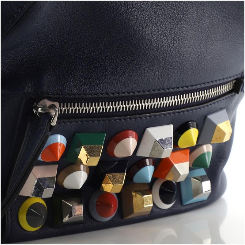 Fendi By The Way Backpack Crossbody Studded Leather Mini In Good Condition In NY, NY